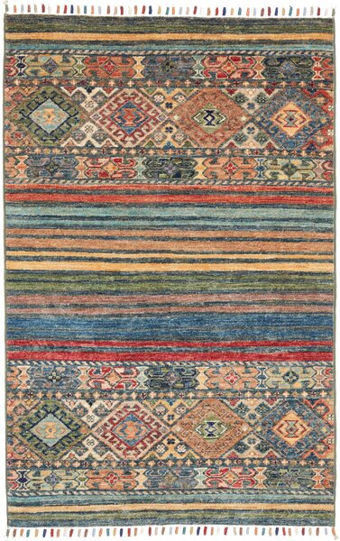 Tappeto Rubin Pakistan Geometrico Blu Verde 79x124 Cm