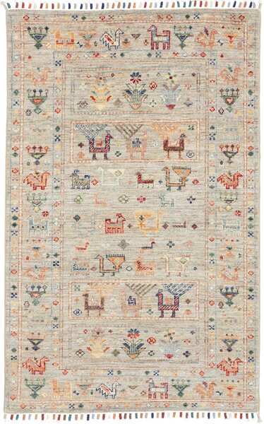 Tappeto Rubin Pakistan Geometrico Grigio Multicolore 80x124 Cm