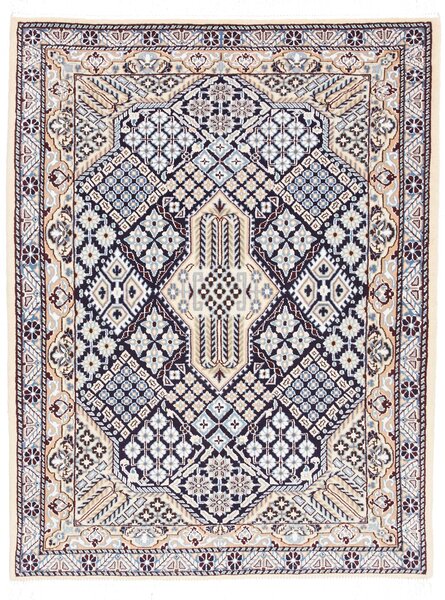 Tappeto Nain 9la Persia Geometrico Crema Blu 92x120 Cm