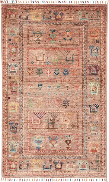 Tappeto Rubin Pakistan Geometrico Terracotta Multicolore 78x126 Cm