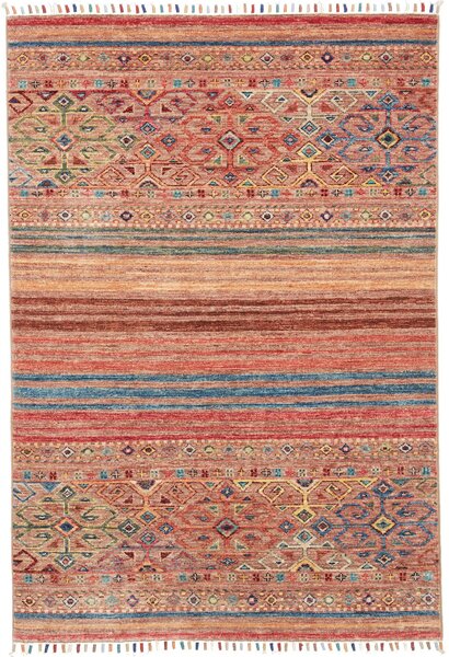 Tappeto Rubin Pakistan Geometrico Terracotta Blu 100x146 Cm