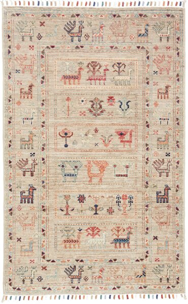 Tappeto Rubin Pakistan Astratto Beige Multicolore 78x122 Cm