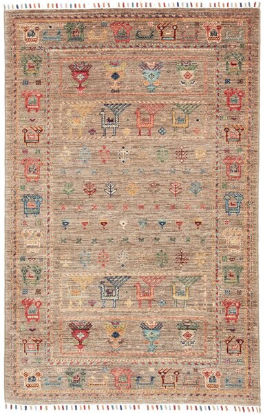 Tappeto Rubin Pakistan Astratto Terra Multicolore 96x150 Cm