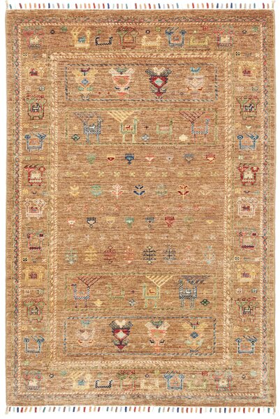 Tappeto Rubin Pakistan Astratto Terra Multicolore 101x153 Cm