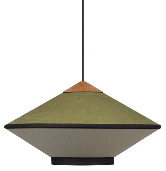 Lampada a sospensione Forestier, Cymbal, dimmerabile, Verde, Sala da pranzo, Tessuto / Tessile, Design