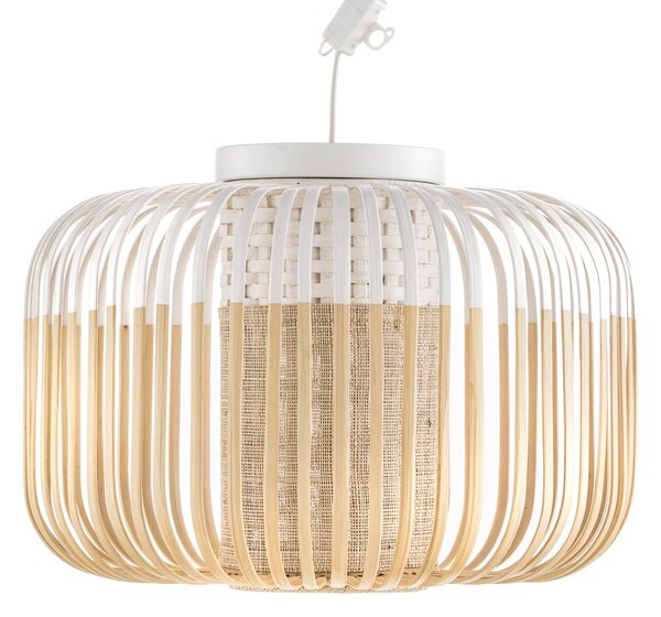 Plafoniera Forestier, Bamboo Light S, dimmerabile, Bianco, Soggiorno, Bambù, Design