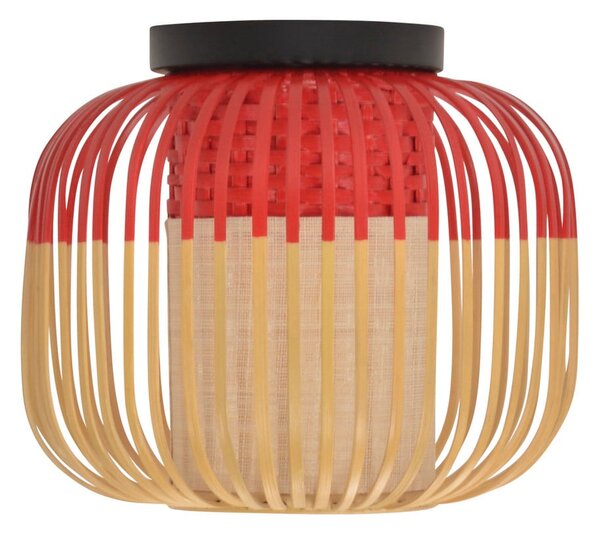 Plafoniera Forestier, Bamboo, dimmerabile, Rosso, Corridoio, Bambù, Design