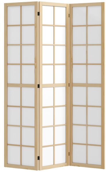 HOMCOM Divisorio Pieghevole, Paravento Autoportante per Soggiorno, Camera da Letto e Ufficio, 120x170 cm, Legno Naturale | Aosom Italy