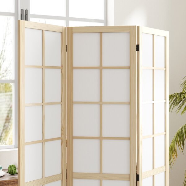 HOMCOM Divisorio Pieghevole, Paravento Autoportante per Soggiorno, Camera da Letto e Ufficio, 120x170 cm, Legno Naturale | Aosom Italy