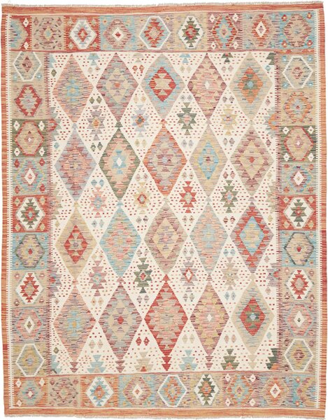 Tappeto Kilim Afghanistan Astratto Crema Pastello 201x250 Cm