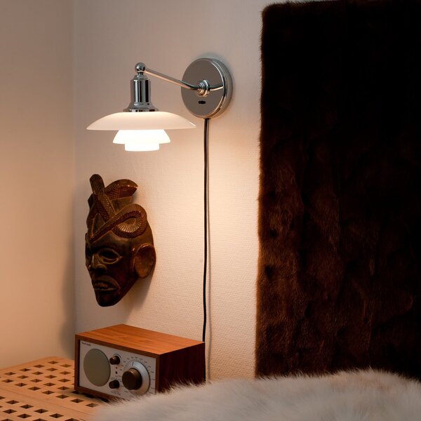 Applique da parete Louis Poulsen, PH 2/1, dimmerabile, Metallizzato, Soggiorno, Vetro, Design