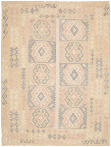 Tappeto Kilim Afghanistan Geometrico Beige Rosa 178x239 Cm