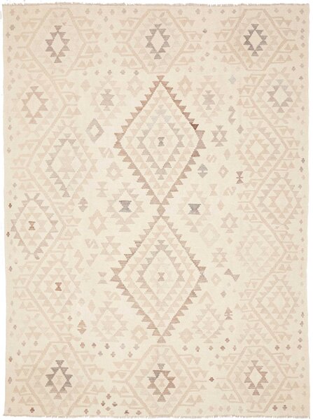 Tappeto Kilim Afghanistan Geometrico Avorio Beige 181x241 Cm