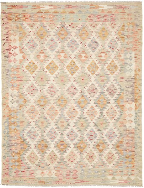 Tappeto Kilim Afghanistan Astratto Pastello Chiaro Multicolore 153x196 Cm