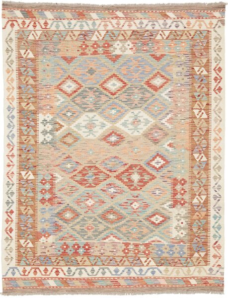Tappeto Kilim Afghanistan Geometrico Pastello Terroso 145x193 Cm