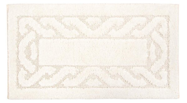 Tappeto bagno rettangolare Dalì in cotone beige 110 x 55 cm