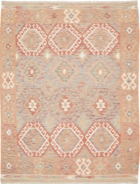 Tappeto Kilim Afghanistan Astratto Pesca Azzurro 155x201 Cm