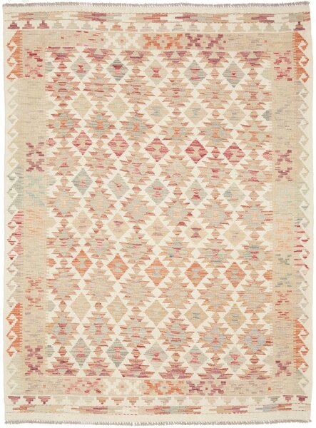 Tappeto Kilim Afghanistan Geometrico Beige Policromo Tenue 150x199 Cm