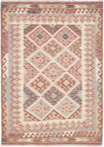 Tappeto Kilim Afghanistan Geometrico Terra Crema 125x174 Cm