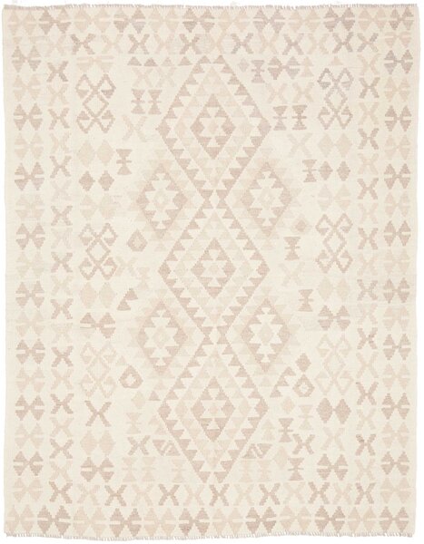 Tappeto Kilim Afghanistan Geometrico Bianco Beige 145x189 Cm