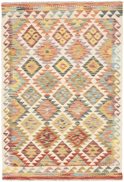 Tappeto Kilim Afghanistan Geometrico Multicolore Pastello 103x151 Cm