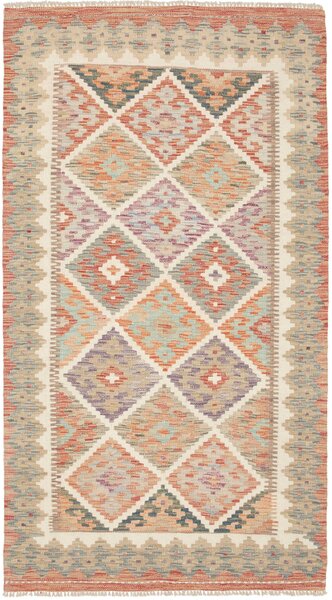 Tappeto Kilim Afghanistan Geometrico Multicolor Terra 102x188 Cm