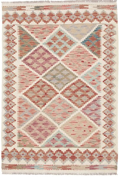 Tappeto Kilim Afghanistan Geometrico Multicolore Pastello 103x150 Cm