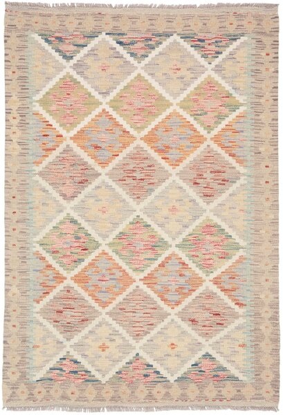 Tappeto Kilim Afghanistan Astratto Multicolore Pastello 103x150 Cm