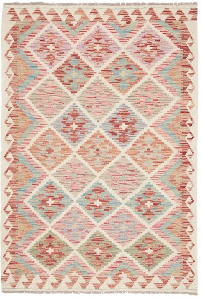 Tappeto Kilim Afghanistan Geometrico Multicolore Pastello 100x150 Cm