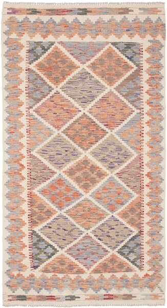 Tappeto Kilim Afghanistan Astratto Crema Terracotta 103x190 Cm