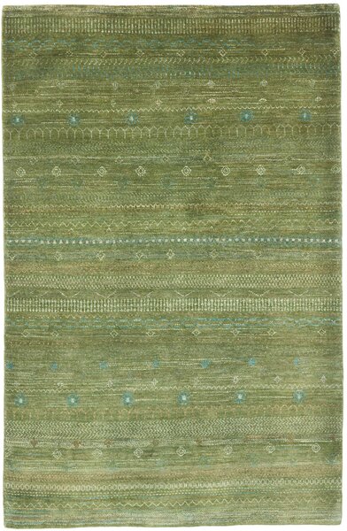 Tappeto Royal Gabbeh Pakistan Geometrico Verde Azzurro 137x209 Cm