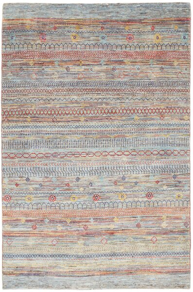 Tappeto Royal Gabbeh Pakistan Geometrico Azzurro Beige 136x208 Cm
