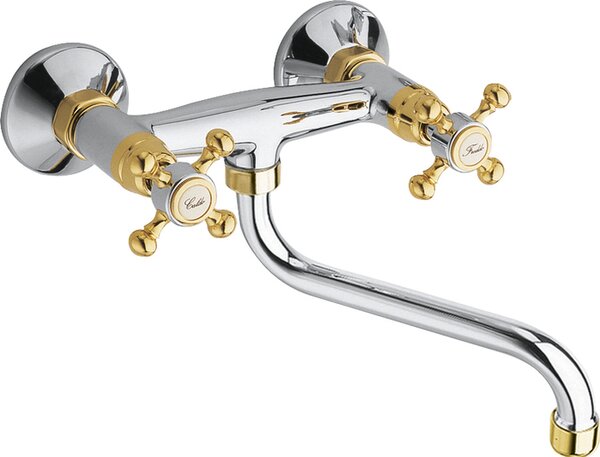 Sapho Reitano Rubinetteria Antea - Miscelatore per lavello Antea, cromo/oro 3062