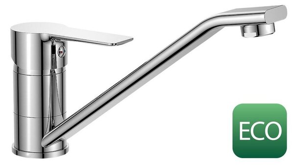 BARON ECO 3,8 l/min, miscelatore da cucina, bocca girevole, cromo