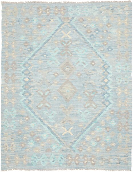 Tappeto Kilim Afghanistan Geometrico Azzurro Beige 153x196 Cm