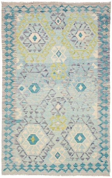 Tappeto Kilim Afghanistan Geometrico Azzurro Verde 120x191 Cm