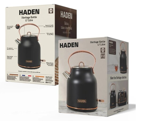 Bollitore nero 1,7 l Heritage – Haden