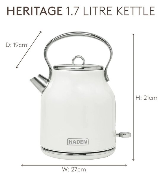 Bollitore bianco 1,7 l Heritage – Haden