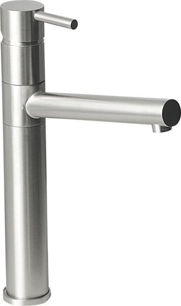 Miscelatore da cucina MINIMAL con bocca dritta, acciaio inox satinato