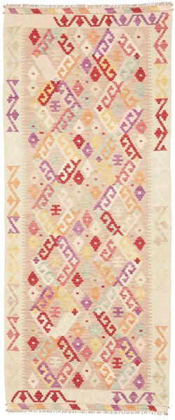 Tappeto Kilim Afghanistan Geometrico Multicolore Pastello 79x190 Cm