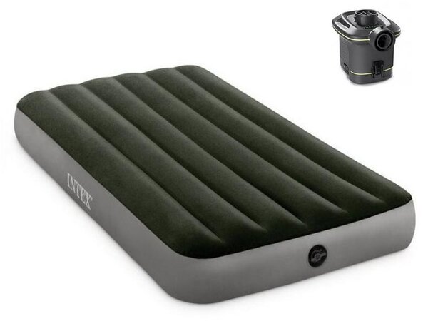 Materasso ad aria Intex 64777 Prestige Downy Twin + Pompa portatile - 191 cm