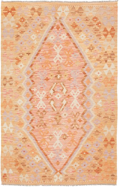 Tappeto Kilim Afghanistan Geometrico Pesca Rosa 98x152 Cm