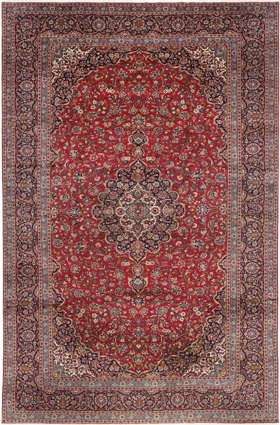 Tappeto Kashan Persia Medaglione Rosso Blu 360x558 Cm