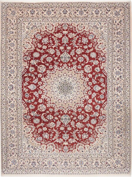 Tappeto Nain 9la Persia Medaglione Rosso Crema 255x335 Cm