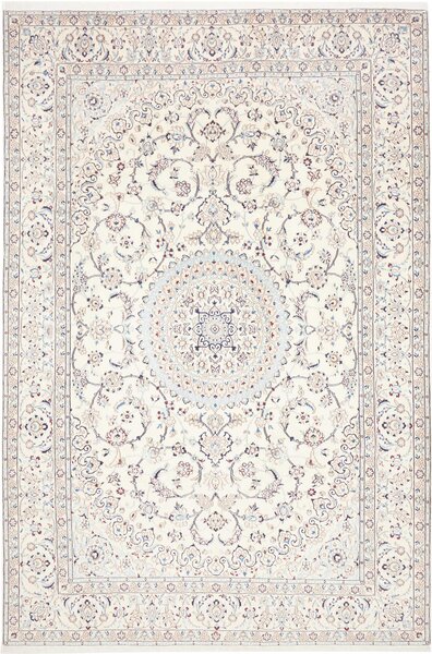 Tappeto Nain 9la Persia Medaglione Avorio Crema 200x300 Cm