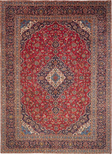 Tappeto Ardakan Persia Medaglione Rosso Blu 300x407 Cm
