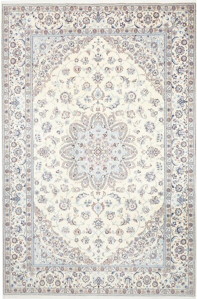 Tappeto Nain 9la Persia Medaglione Crema Azzurro 202x306 Cm
