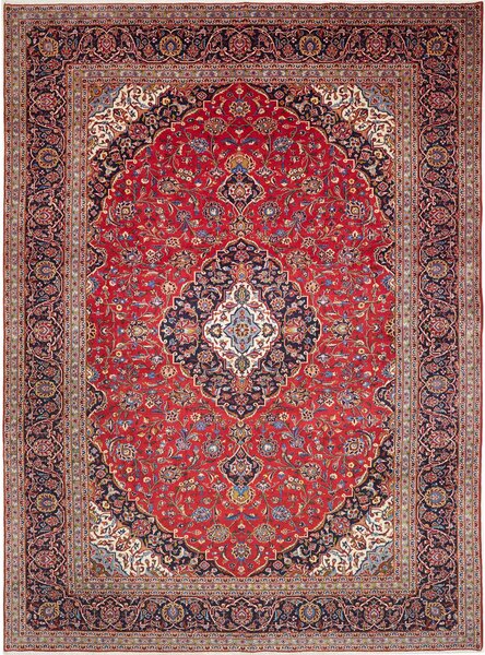 Tappeto Ardakan Persia Medaglione Rosso Blu 287x395 Cm