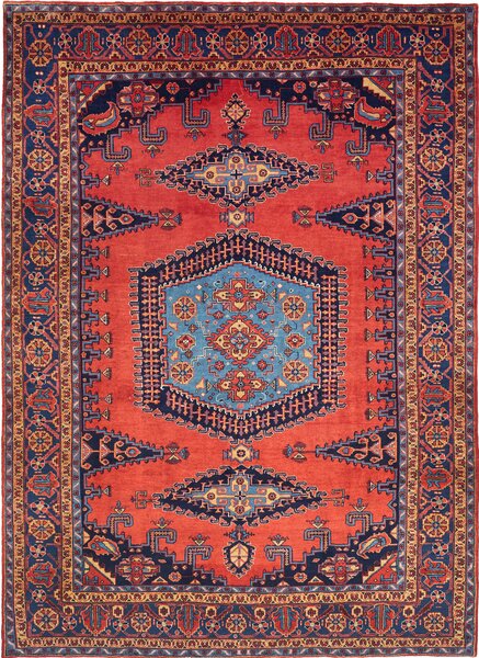 Tappeto Wiss Persia Medaglione Rosso Blu 240x315 Cm