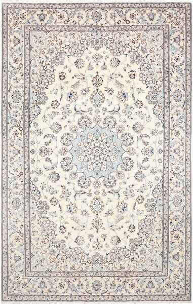 Tappeto Nain 9la Persia Medaglione Avorio Azzurro 200x312 Cm